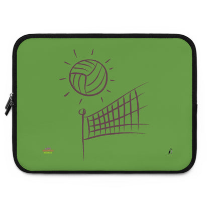 Laptop Sleeve: Volleyball Green