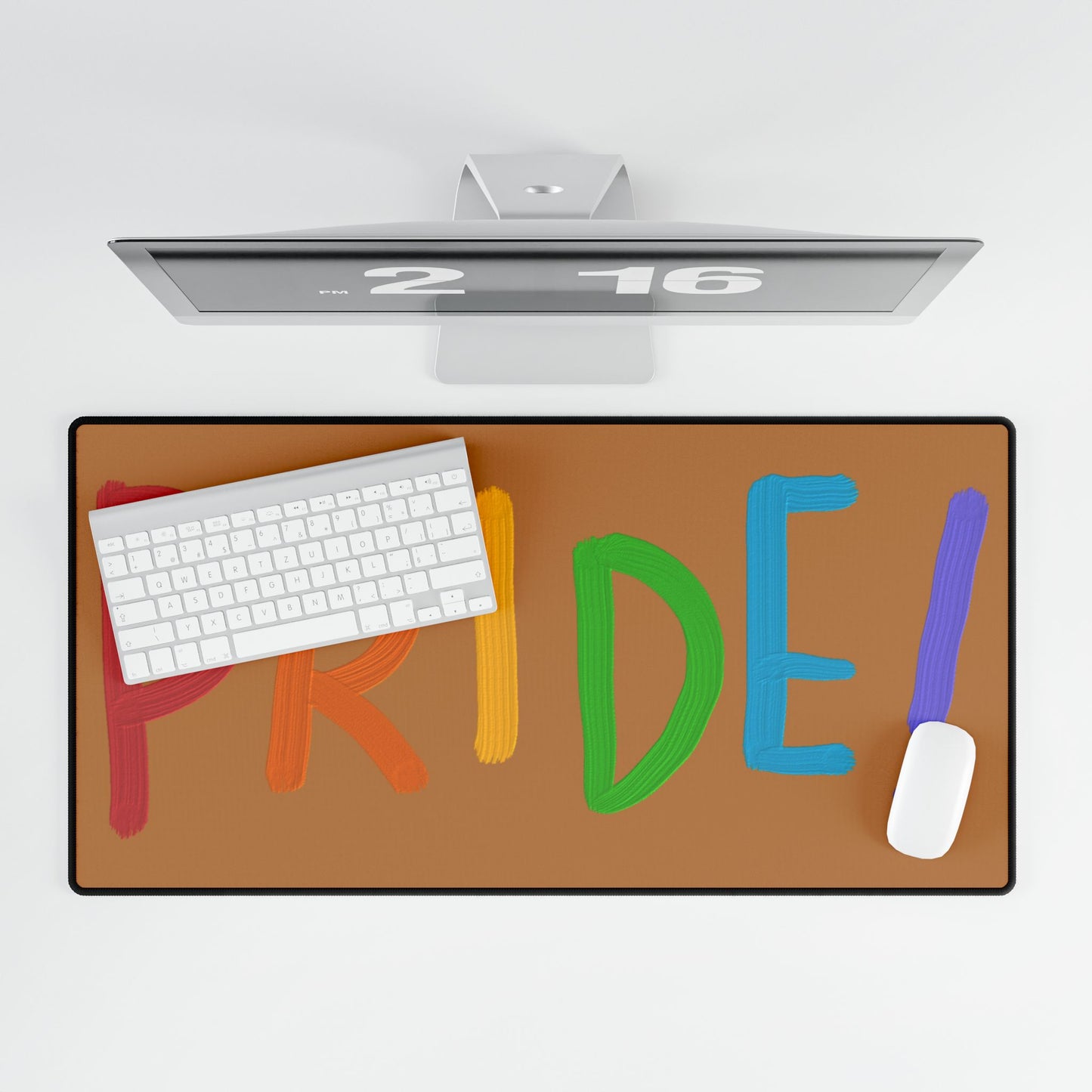 Desk Mats: LGBTQ Pride Lite Brown