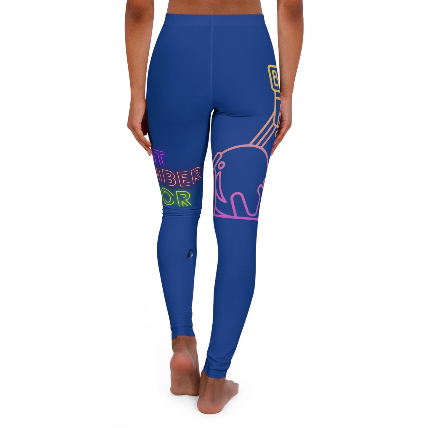 Women's Spandex Leggings: Bowling Dark Blue