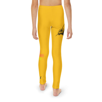 Youth Full-Length Leggings: Writing Yellow