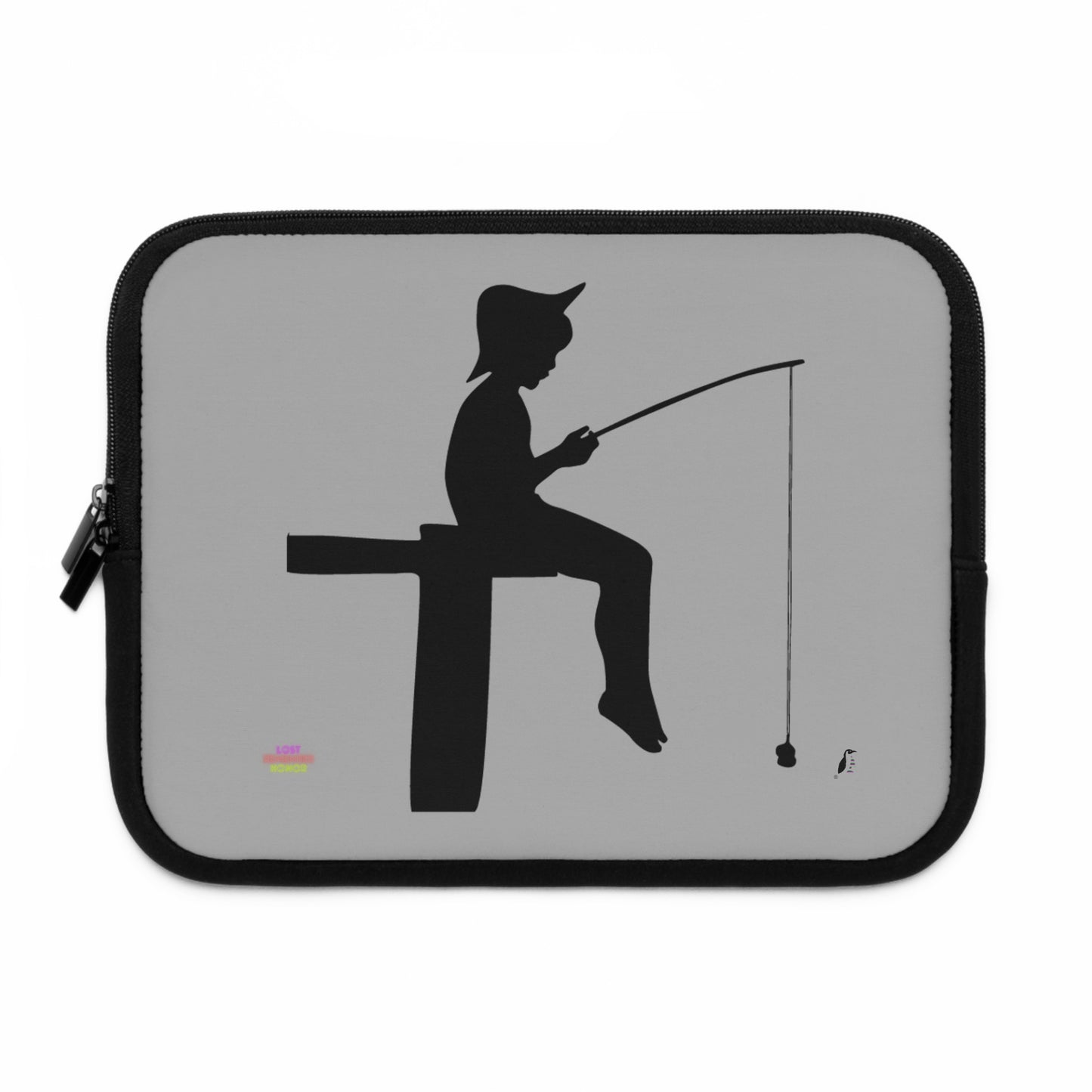 Laptop Sleeve: Fishing Lite Grey