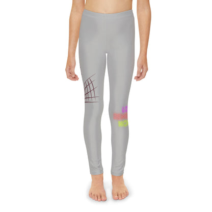 Youth Full-Length Leggings: Volleyball Lite Grey