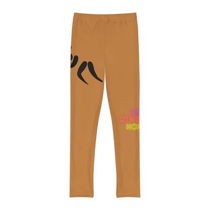 Youth Full-Length Leggings: Wrestling Lite Brown