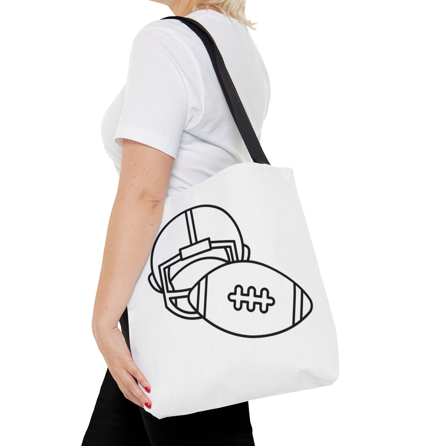 Tote Bag: Football White