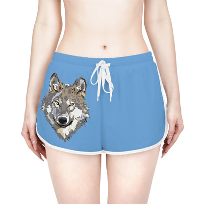 Women's Relaxed Shorts: Wolves Lite Blue