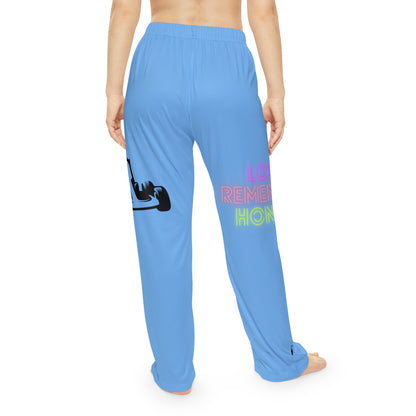 Pambabaeng Pajama Pants: Racing Lite Blue