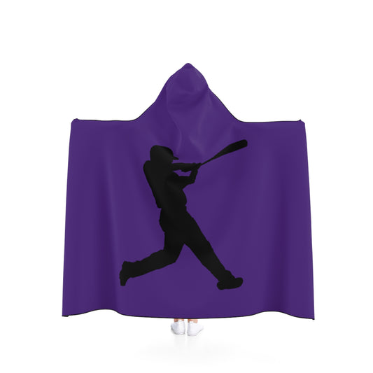 Hooded Blanket: Baseball Purple