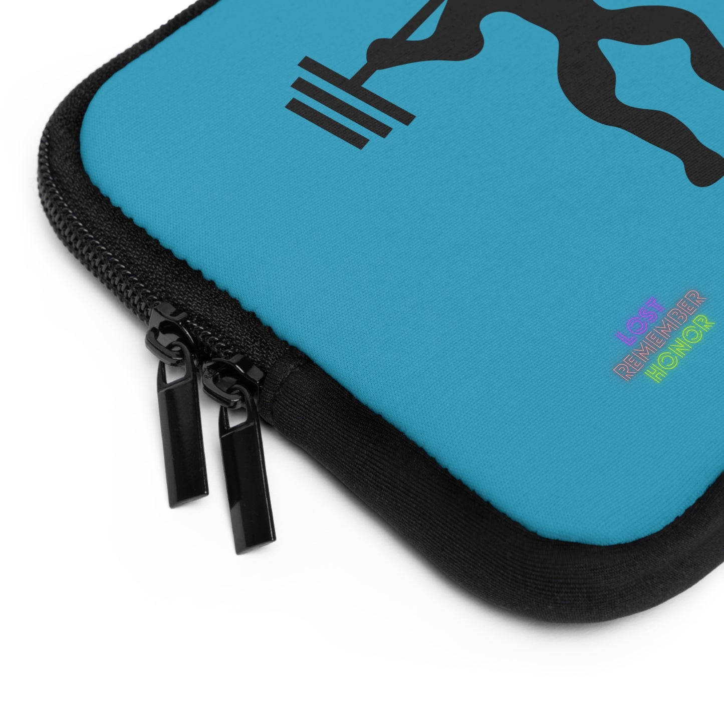 Laptop Sleeve: Weightlifting Turquoise