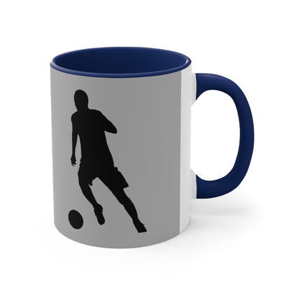 Accent Coffee Mug, 11oz: Soccer Lite Grey