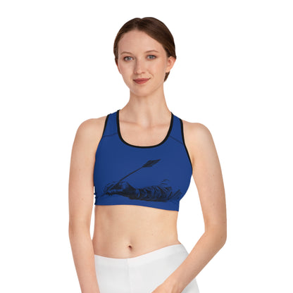 Sports Bra: Writing Dark Blue