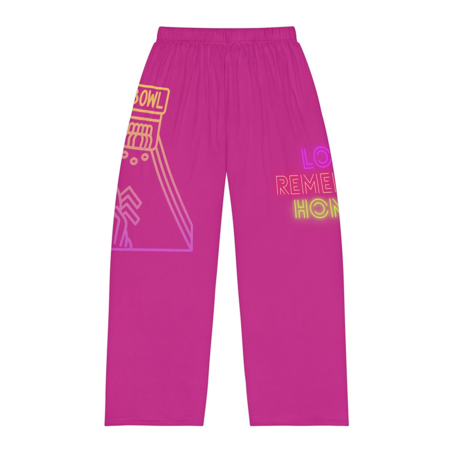 Men's Pajama Pants: Bowling Pink