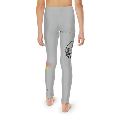 Youth Full-Length Leggings: Football Lite Grey