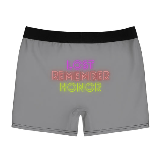 Men's Boxer Briefs: Lost Remember Honor Grey