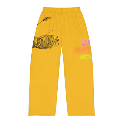 Men's Pajama Pants: Writing Yellow