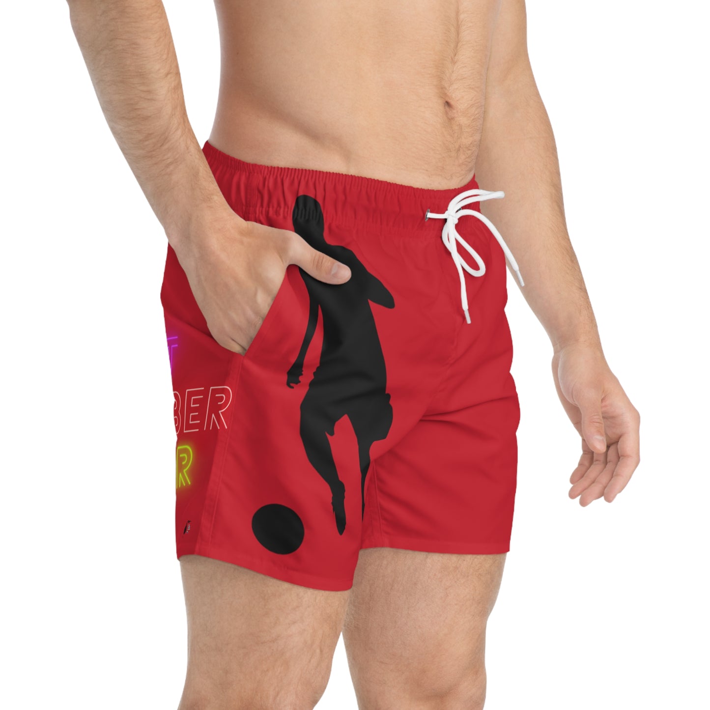 Swim Trunks: Soccer Dark Red