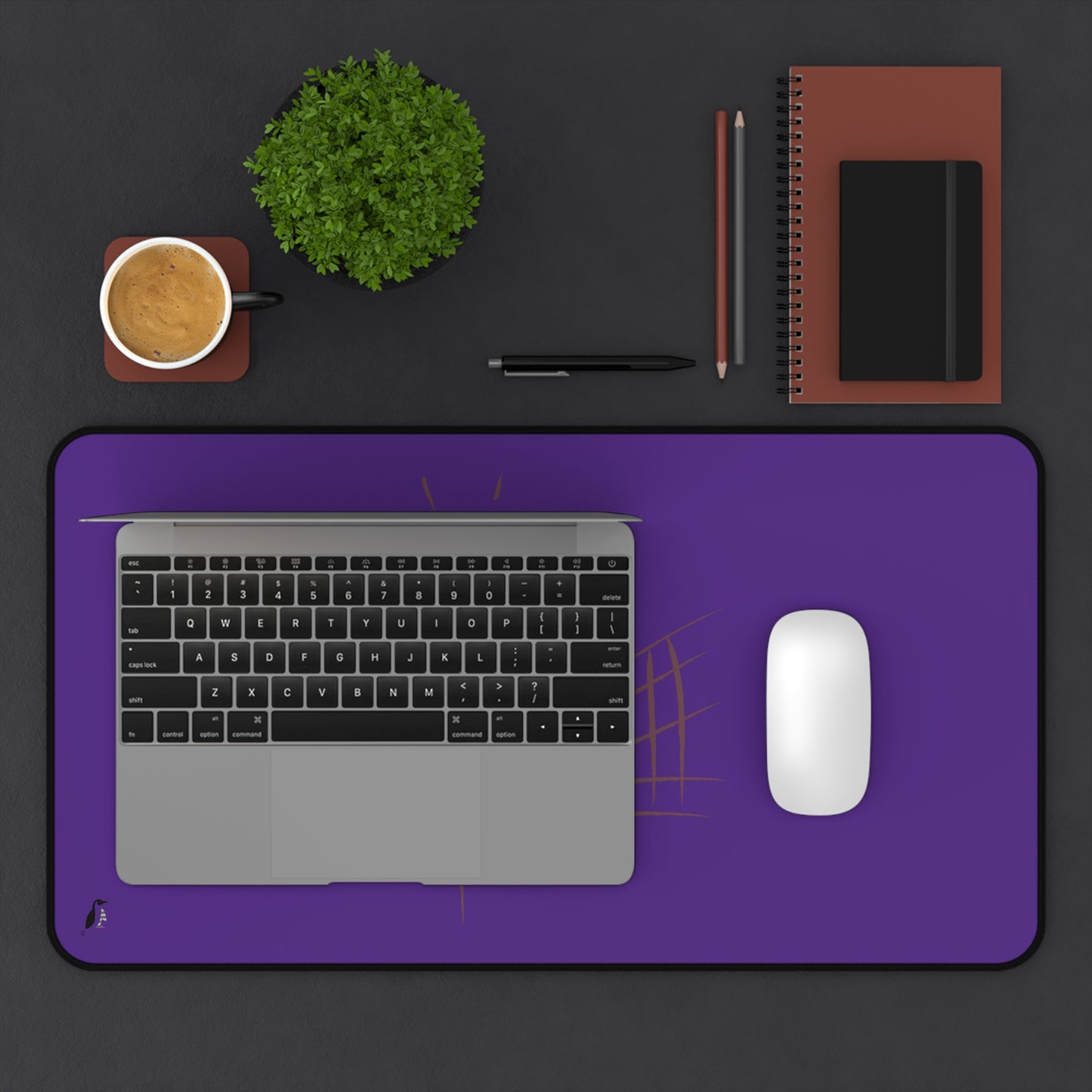 Desk Mat: Volleyball Purple