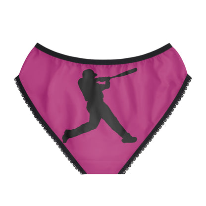 Women's Briefs: Baseball Pink