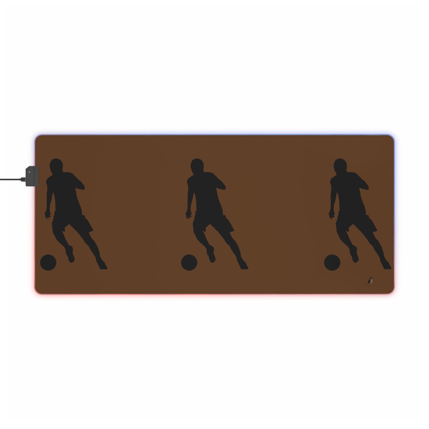 LED Gaming Mouse Pad: Soccer Brown