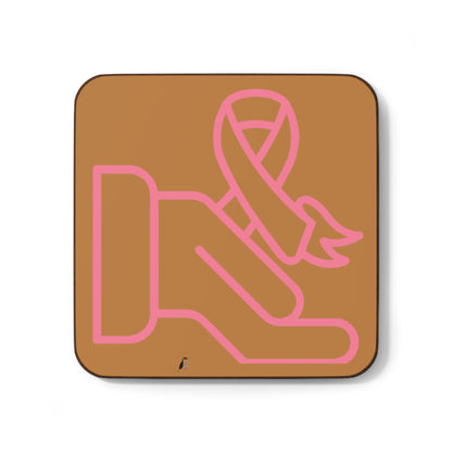 Hardboard Back Coaster: Fight Cancer Lite Brown