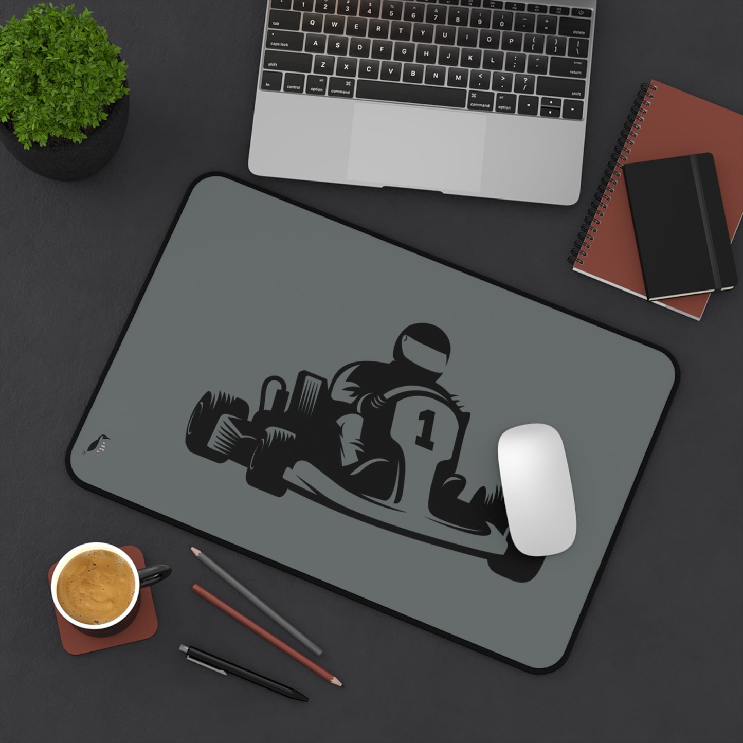 Desk Mat: Racing Dark Grey