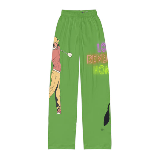 Kids Pajama Pants: Golf Green