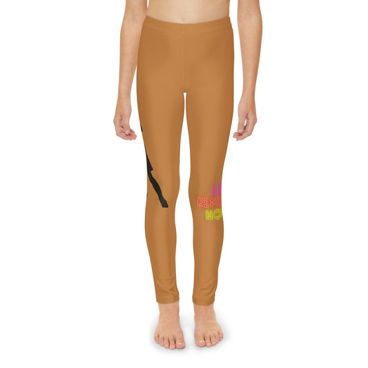 Youth Full-Length Leggings: Soccer Lite Brown