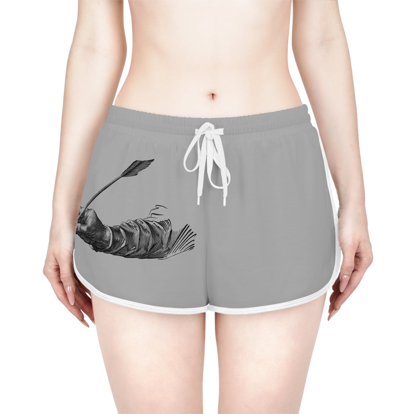 Women's Relaxed Shorts: Writing Lite Grey