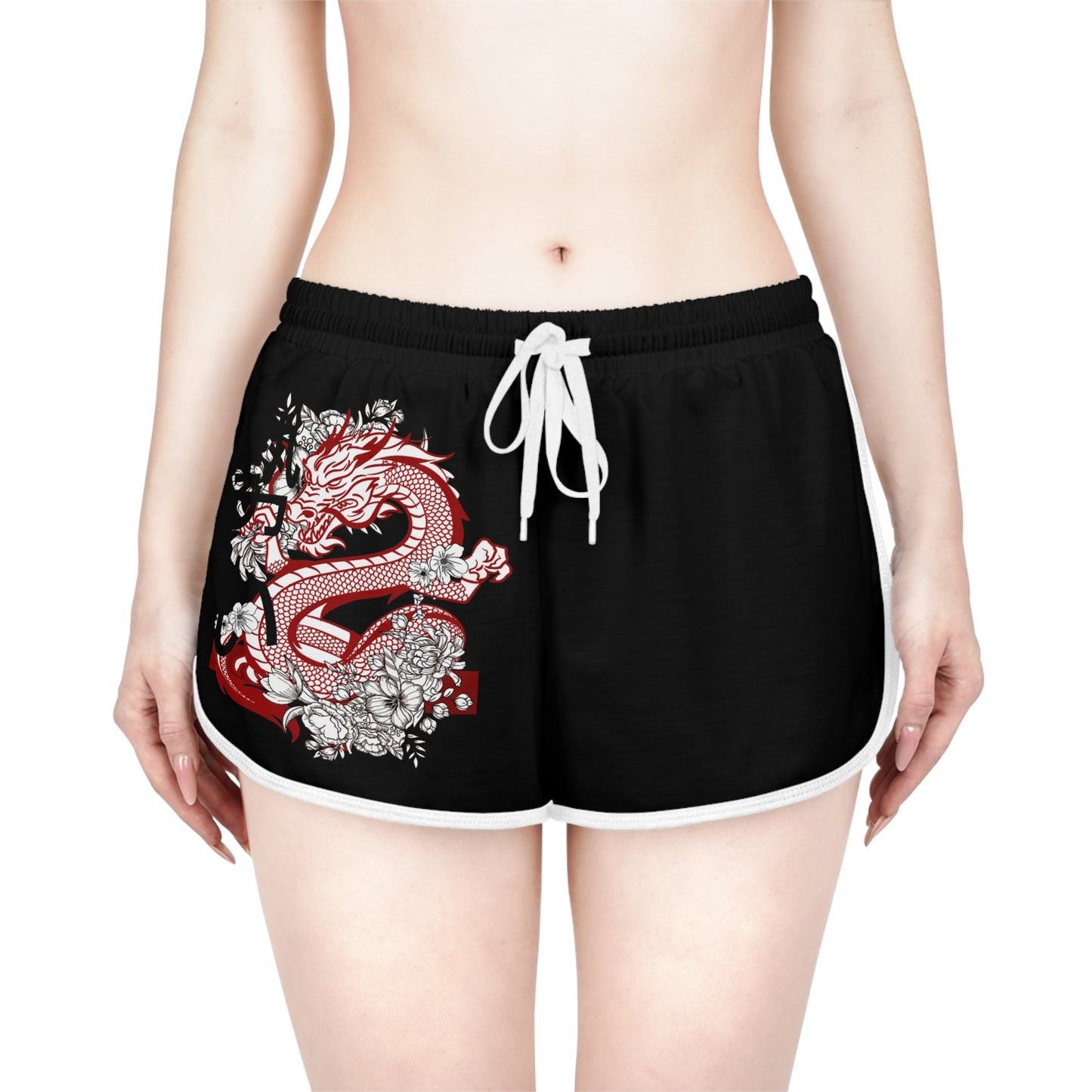 Women's Relaxed Shorts: Dragons Black