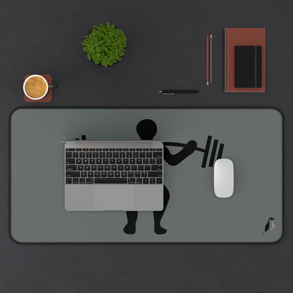 Desk Mat: Weightlifting Dark Grey