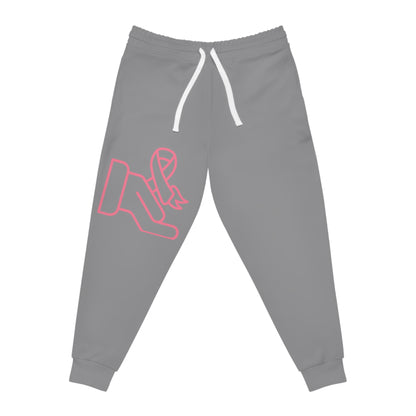 Athletic Joggers: Fight Cancer Grey