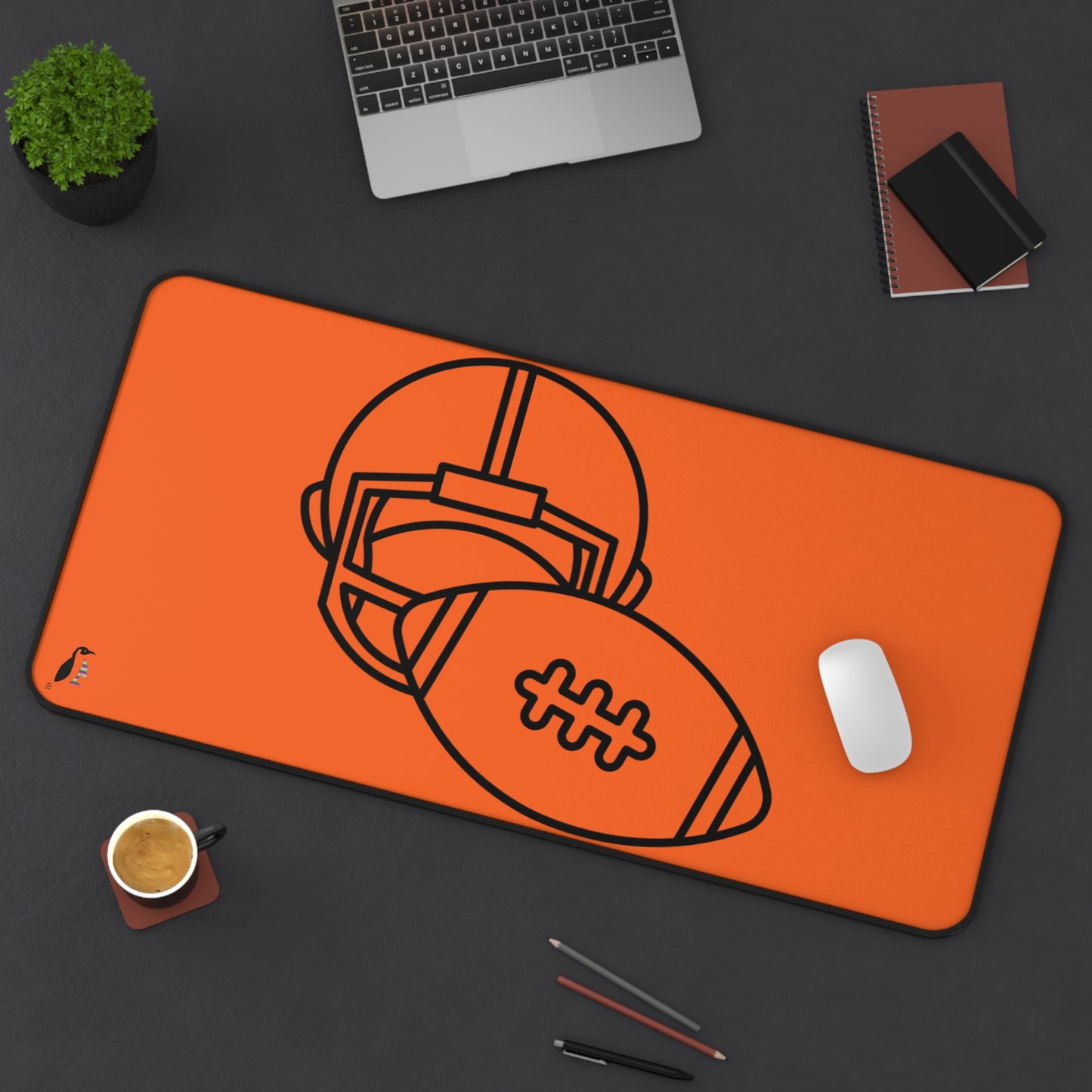 Desk Mat: Football Orange