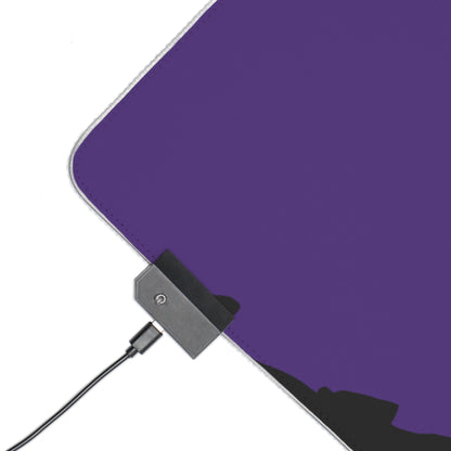 LED Gaming Mouse Pad: Soccer Purple