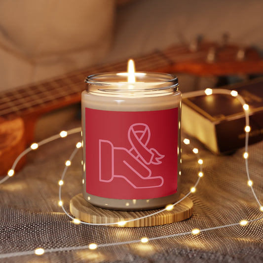 Scented Candle, 9oz: Fight Cancer Dark Red