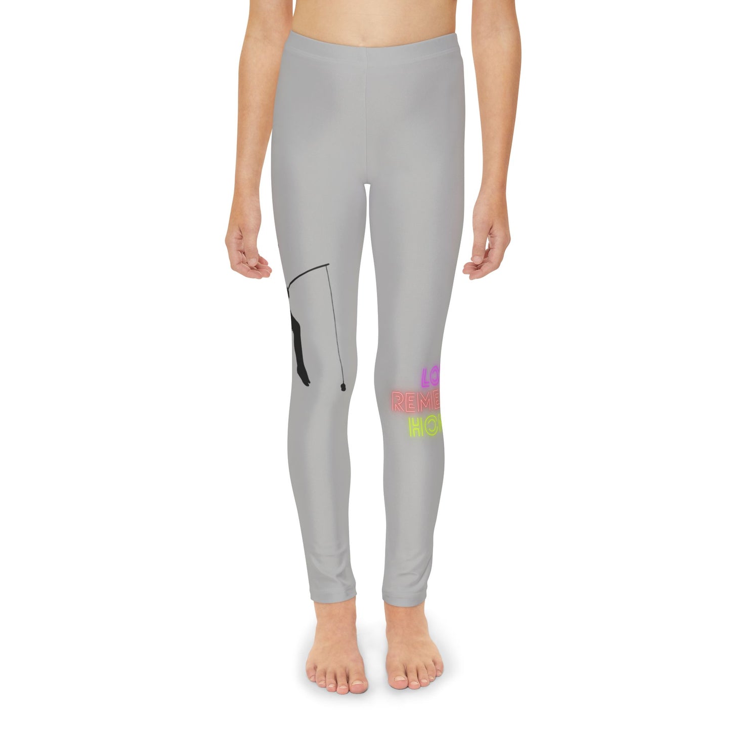 Youth Full-Length Leggings: Fishing Lite Grey