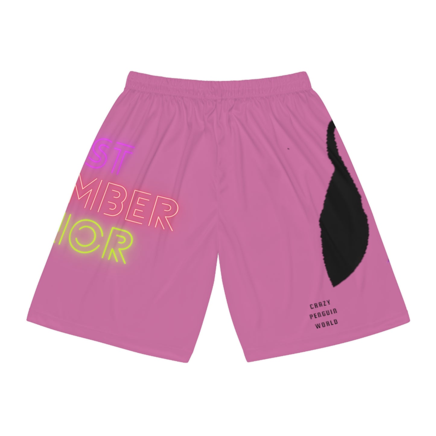 Basketball Shorts: Crazy Penguin World Logo Lite Pink