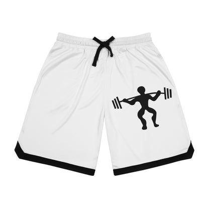 Basketball Rib Shorts: Weightlifting White