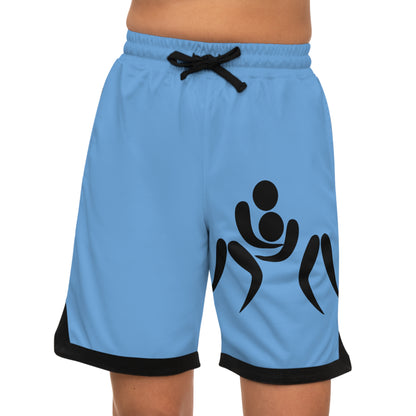 Basketball Rib Shorts: Wrestling Lite Blue