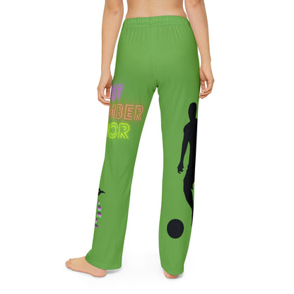 Kids Pajama Pants: Soccer Green