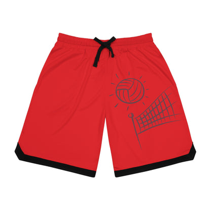 Basketball Rib Shorts: Volleyball Red