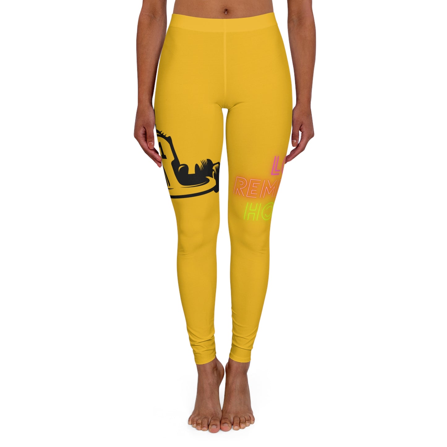 Women's Spandex Leggings: Racing Yellow