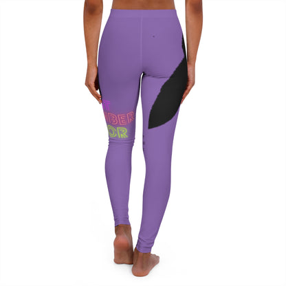Women's Spandex Leggings: Crazy Penguin World Logo Lite Purple