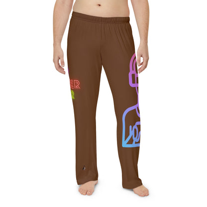 Men's Pajama Pants: Gaming Brown