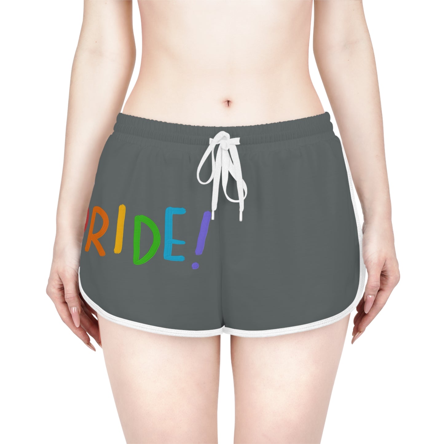 Women's Relaxed Shorts: LGBTQ Pride Dark Grey