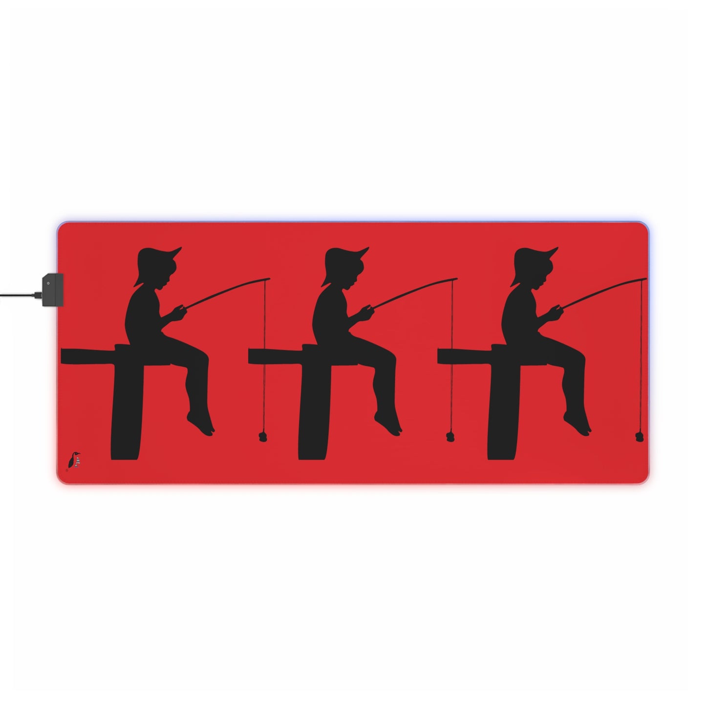 LED Gaming Mouse Pad: Fishing Red