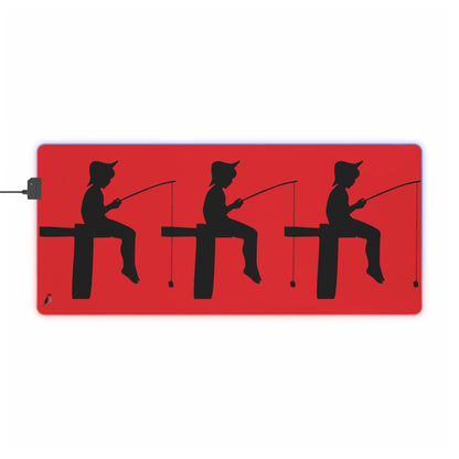 LED Gaming Mouse Pad: Fishing Red