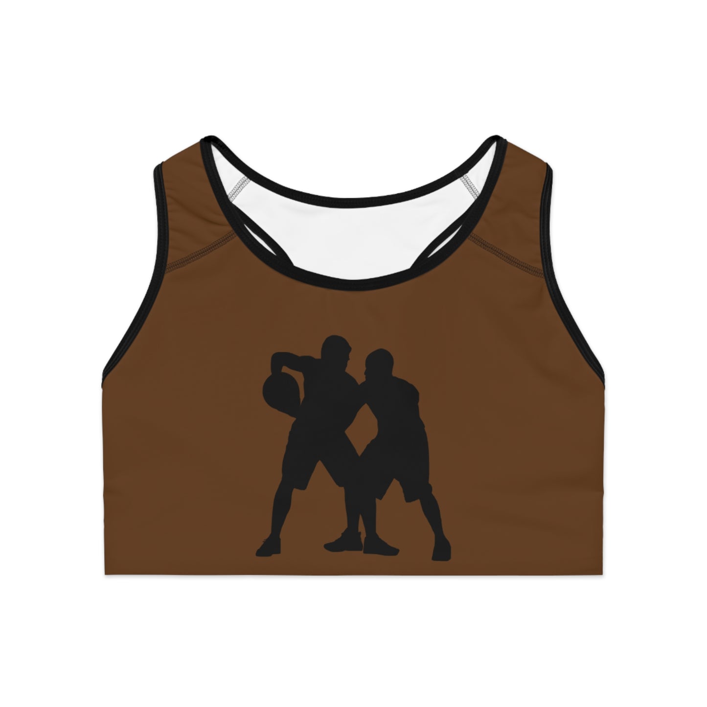 Sports Bra: Basketball Brown