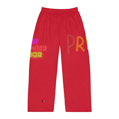 Men's Pajama Pants: LGBTQ Pride Dark Red