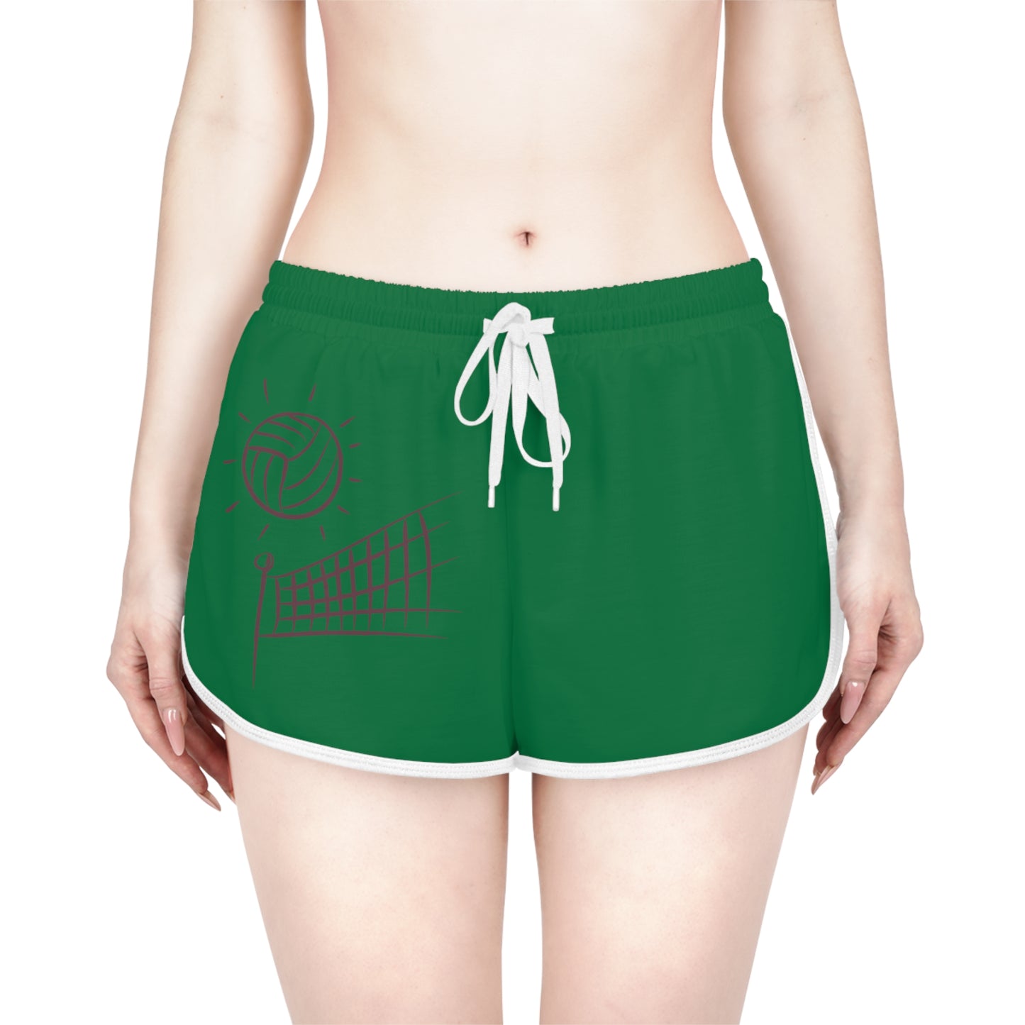 Women's Relaxed Shorts: Volleyball Dark Green