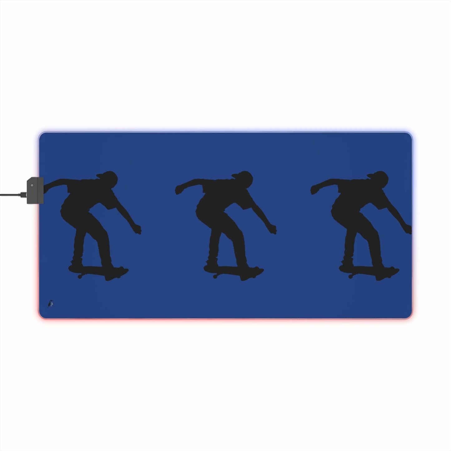 LED Gaming Mouse Pad: Skateboarding Dark Blue