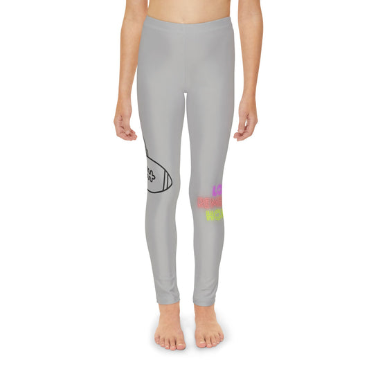 Youth Full-Length Leggings: Football Lite Grey